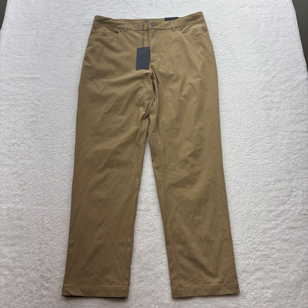 VRST Athletic Fit 5 Pocket Pants Khaki Tan Mens 36x32 New With Tags